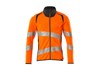 Sweatshirt mit Reißverschluss, modern Fit hi-vis orange/schwarzblau L